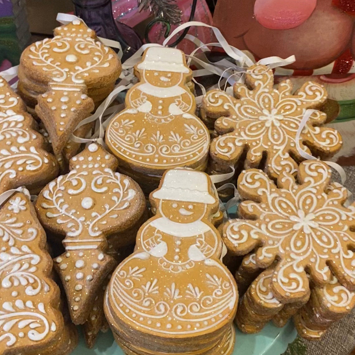Gingerbread Style Christmas Tree Ornament