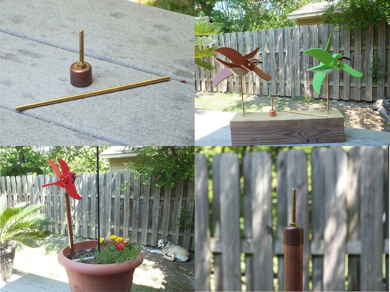 Wind Driven Folk-art Twirlybirds