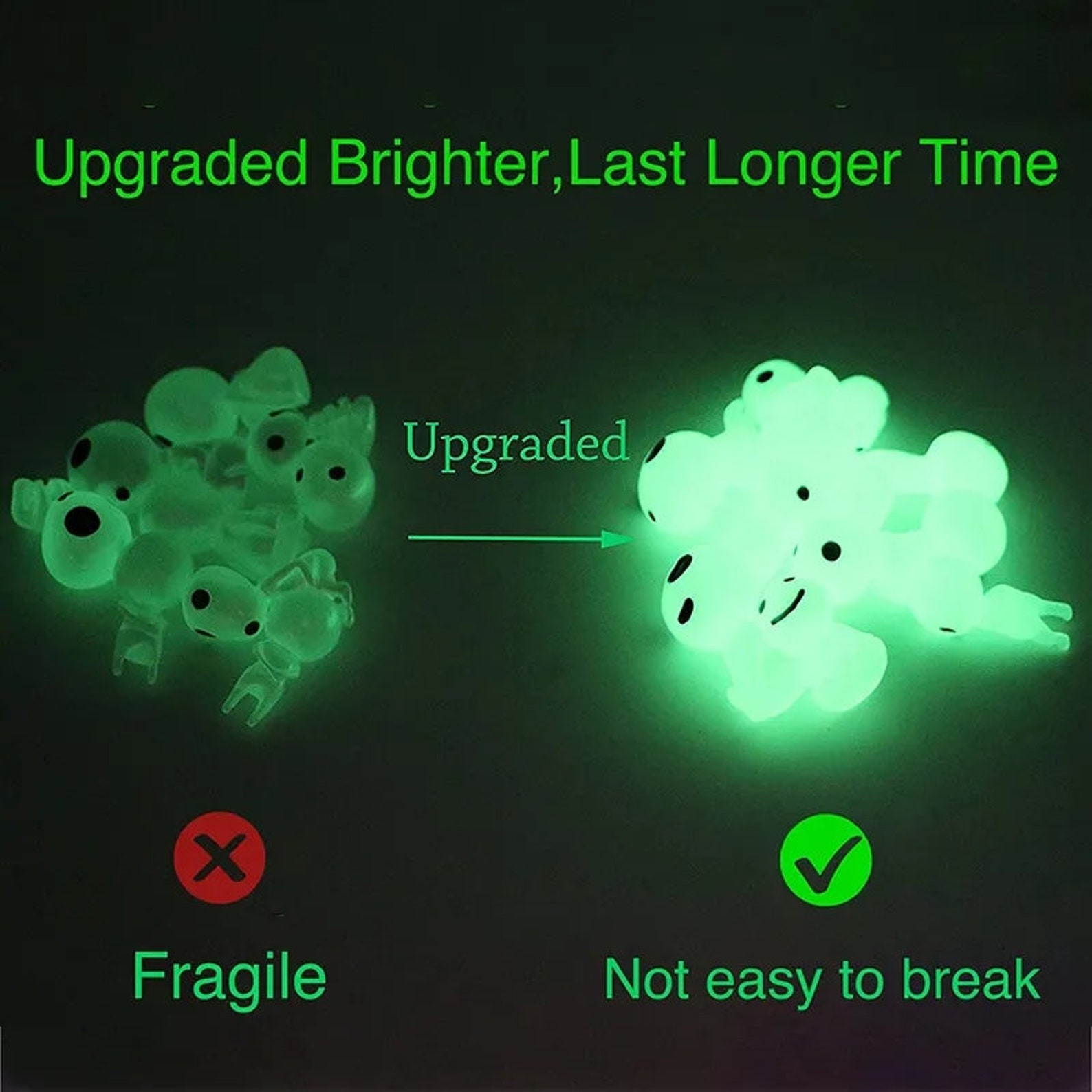 Set of 10 phosphorescent Princess Mononoke figurines