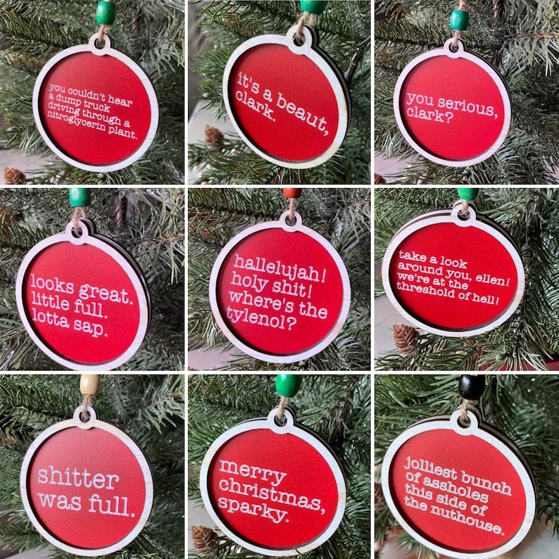 🤪Funny Words Christmas Tree🎄 Hanging Decoration
