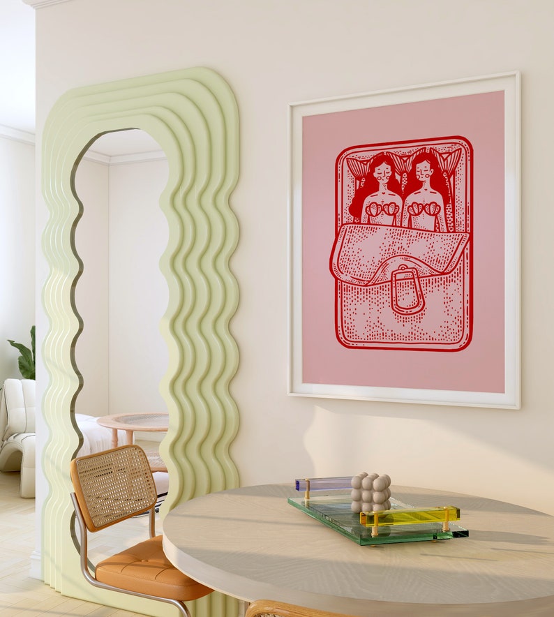 Mermaid Print Wall  Art Wall Decoration  Living Room Decoration