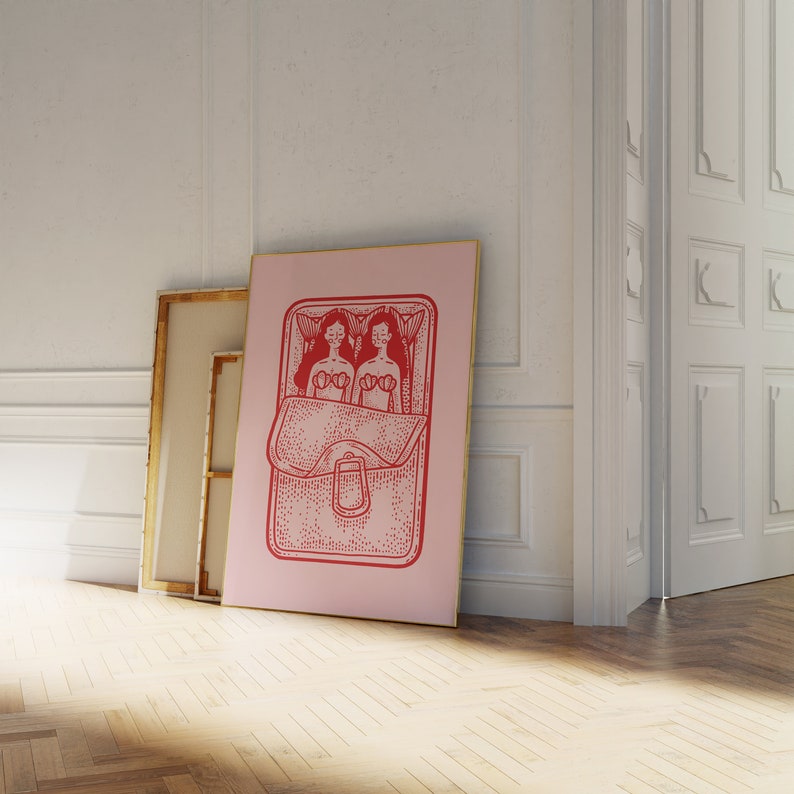 Mermaid Print Wall  Art Wall Decoration  Living Room Decoration