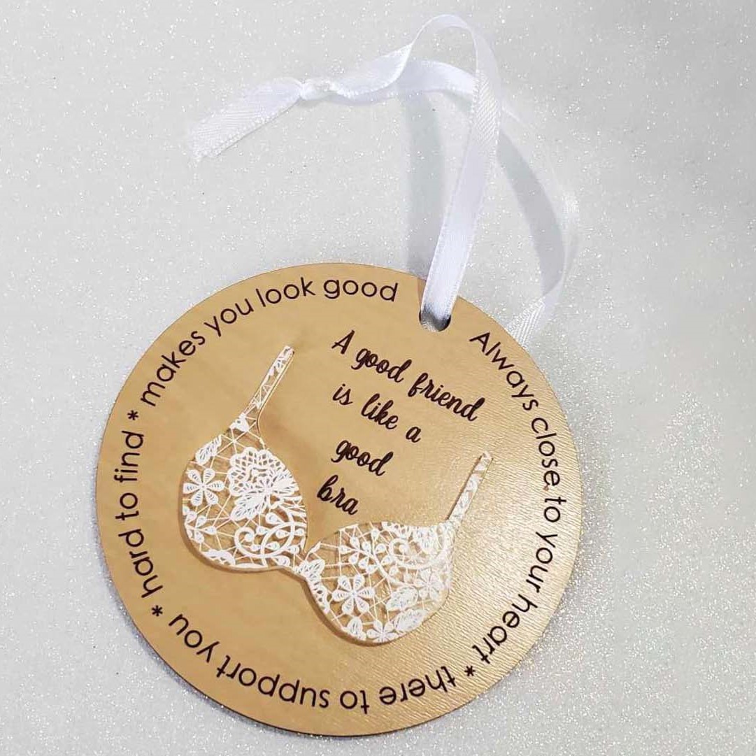 Best Friends Are Like Bras Christmas Gift Charms