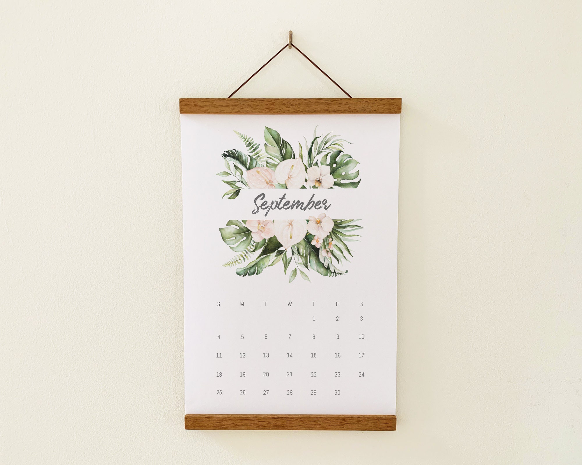 ❤Hot Sale 50% Off❤Beautiful Flowers Yearly Calendar 2024, Wall Calendar, Annual Calendar