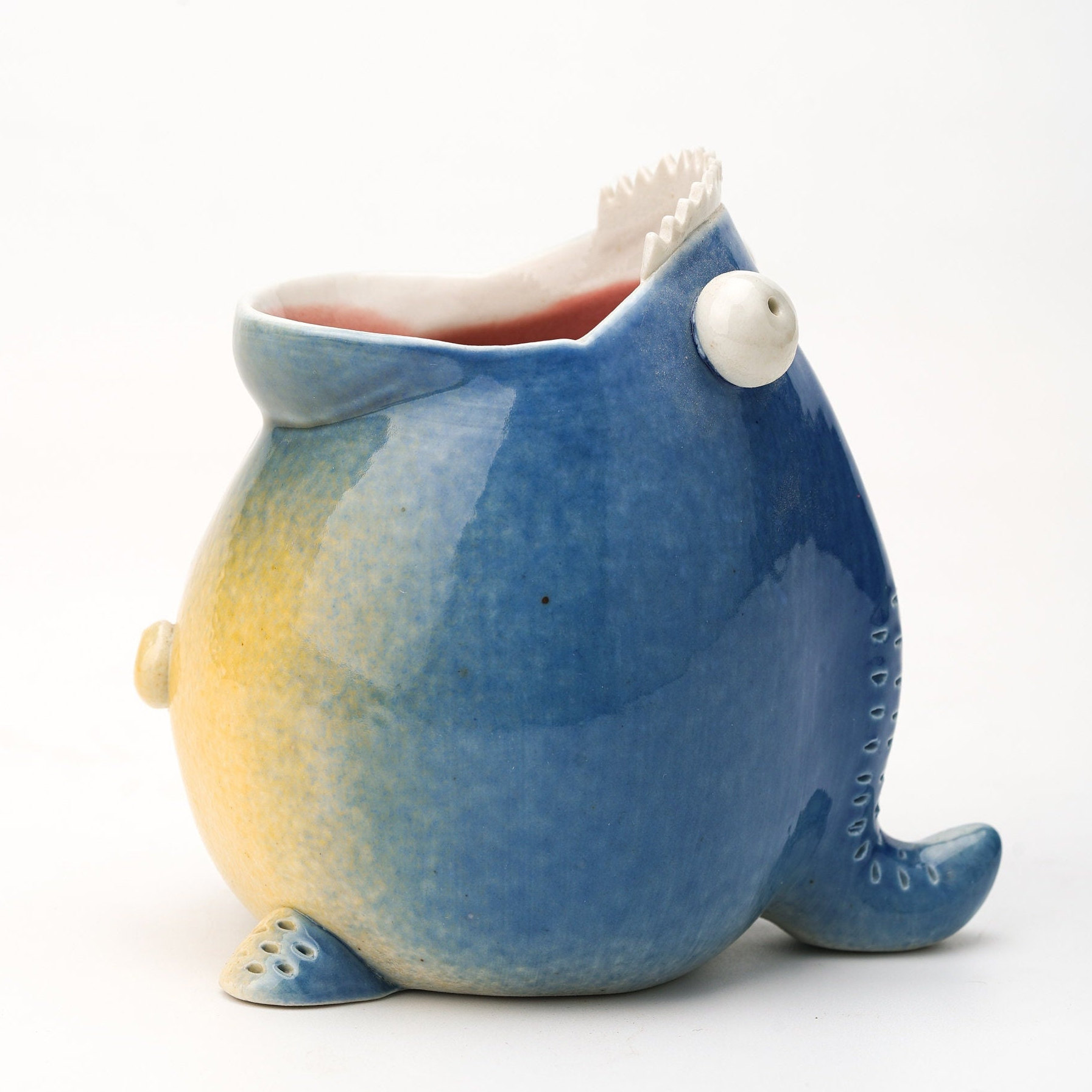 Ceramic Handmade Monster Pencil Holder