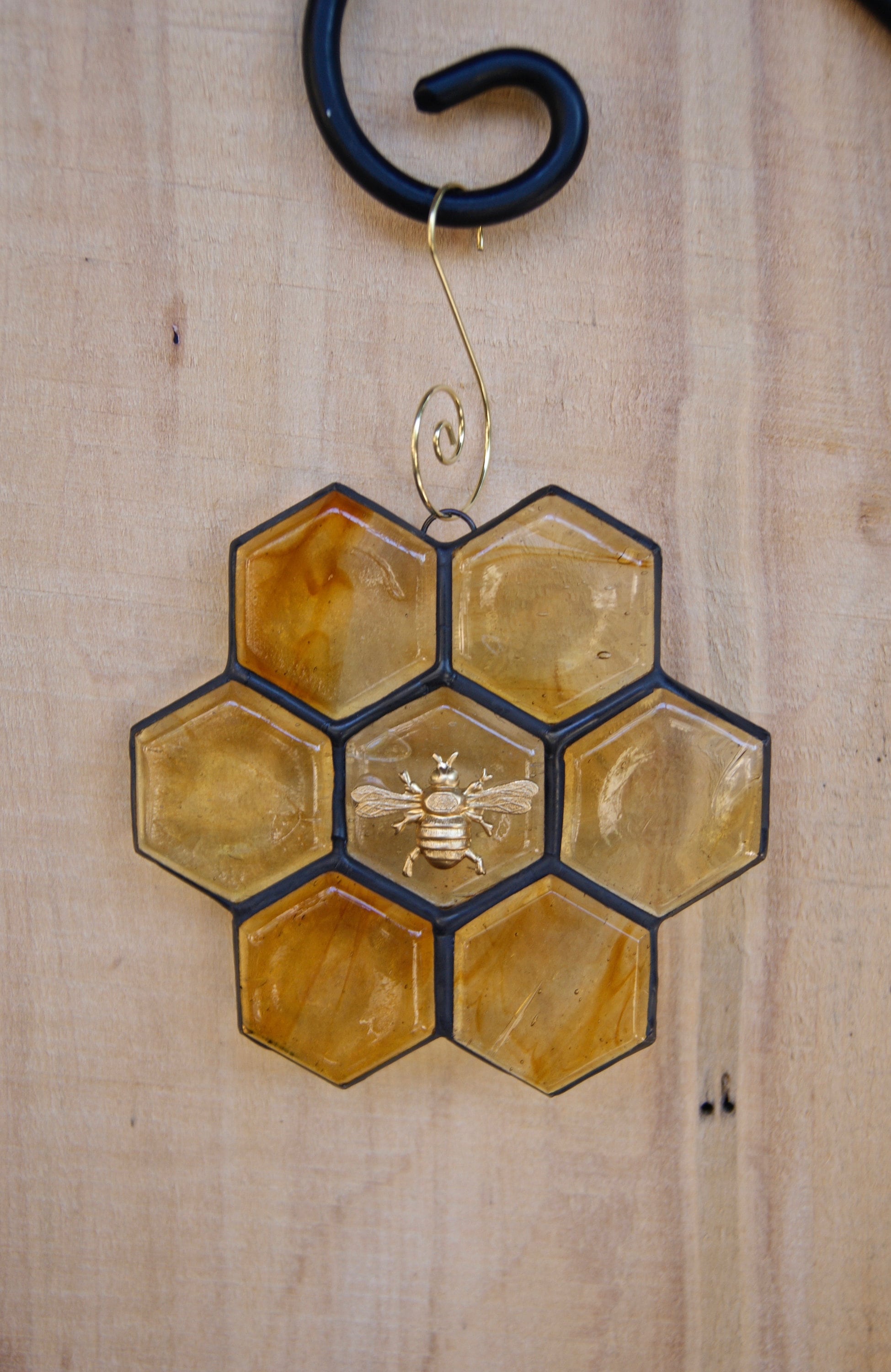 Stained Glass Bee Suncatcher