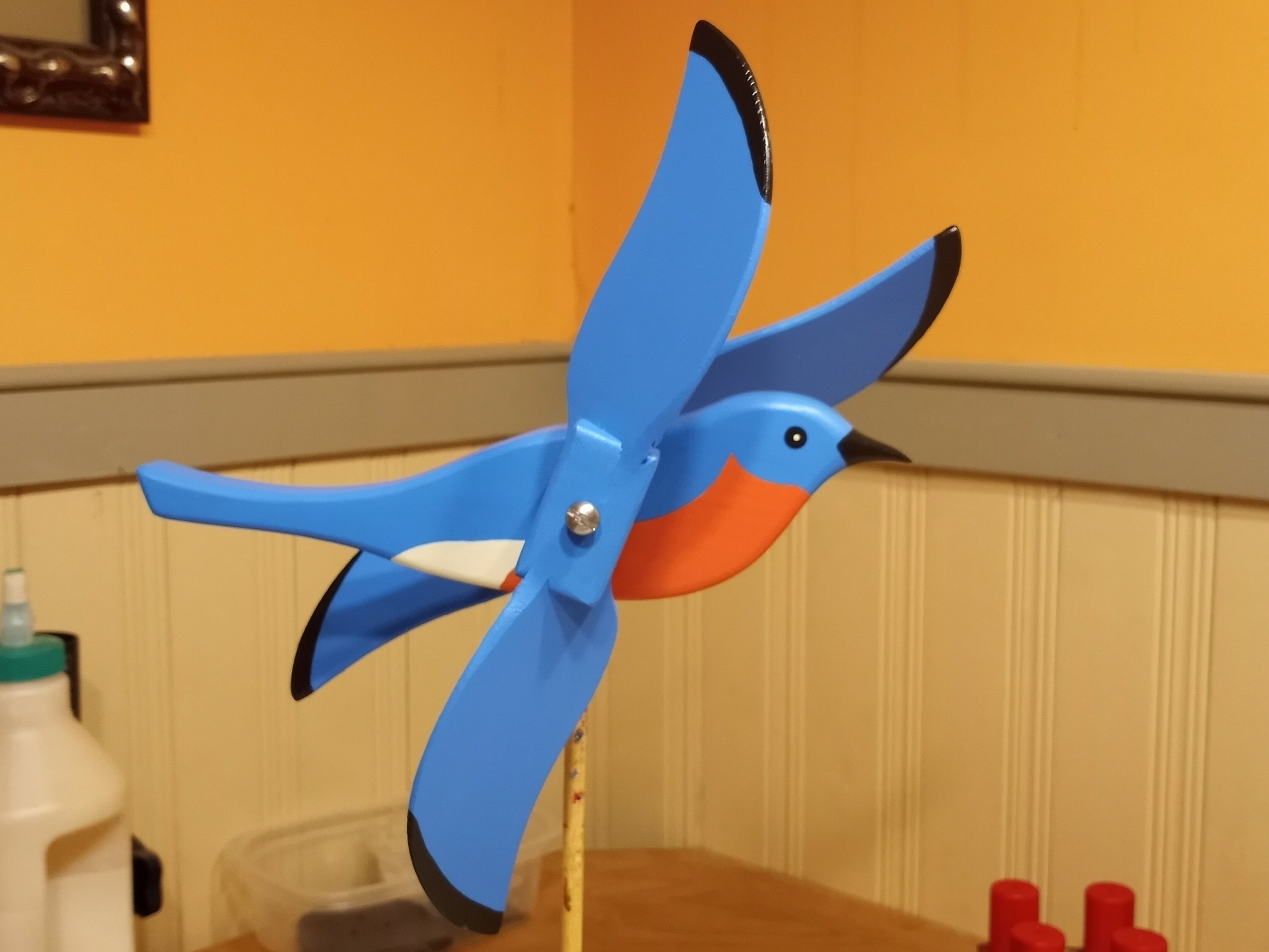 Wind Driven Folk-art Twirlybirds