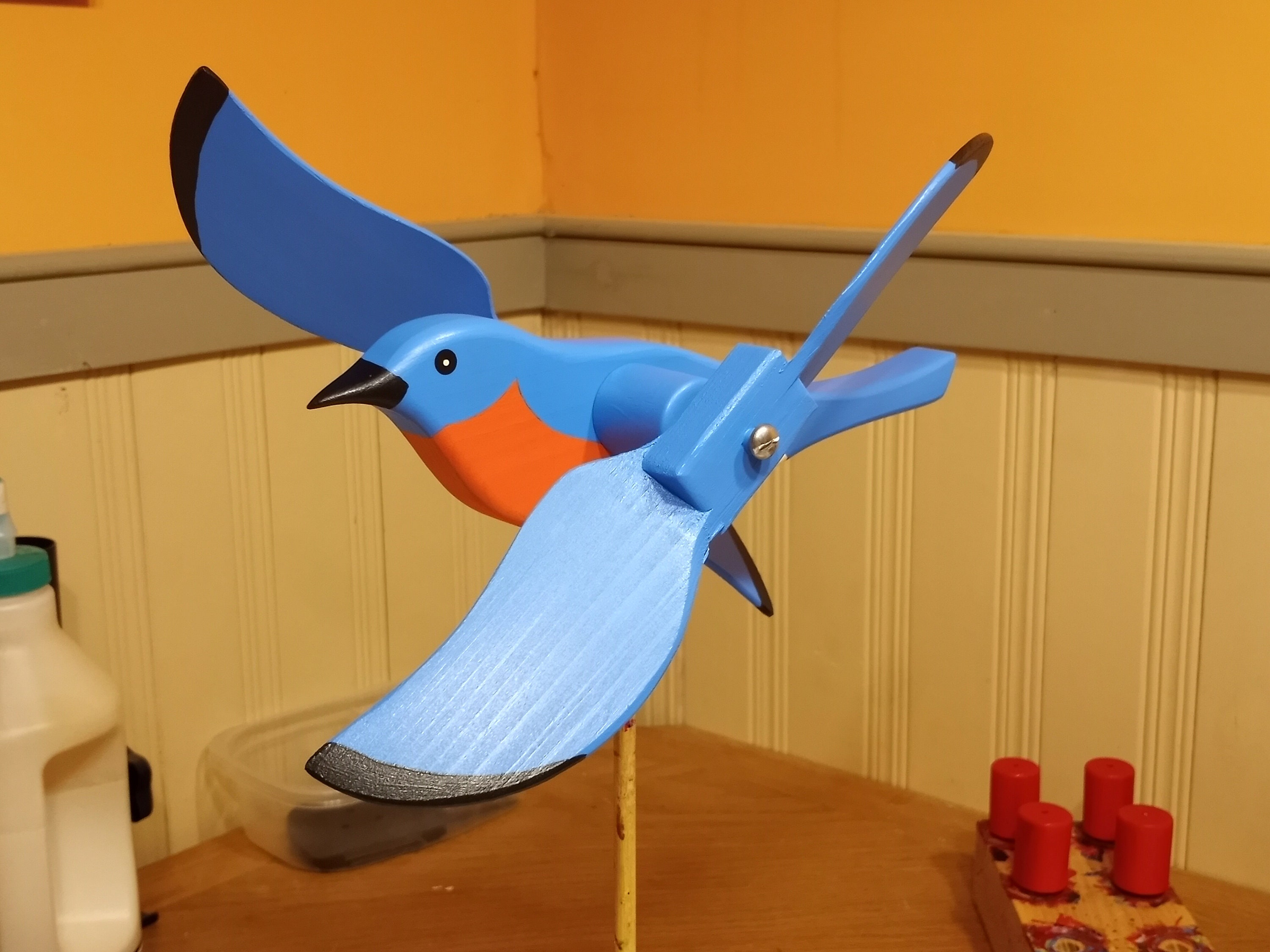 Wind Driven Folk-art Twirlybirds