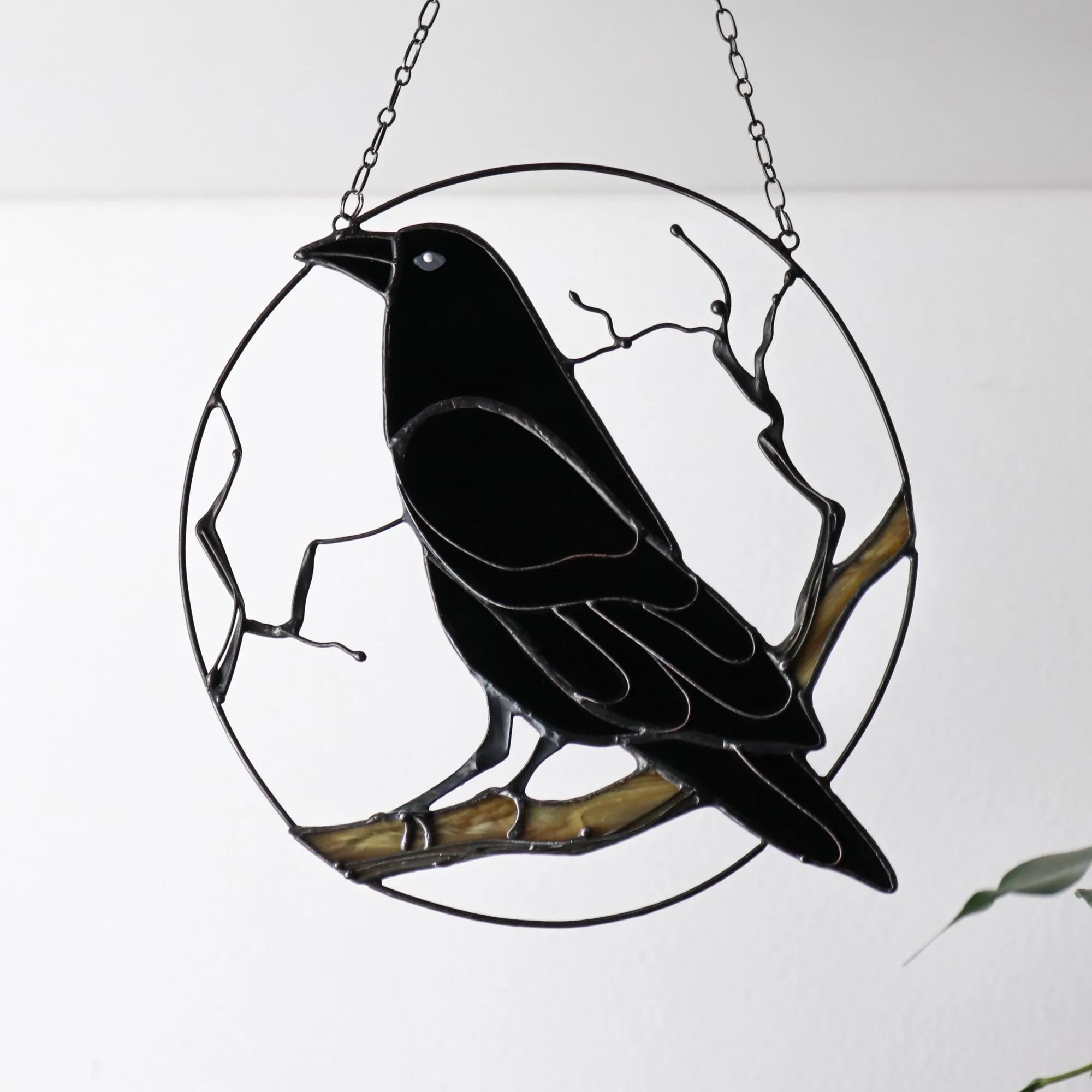 Gothic Raven Crow Suncatcher