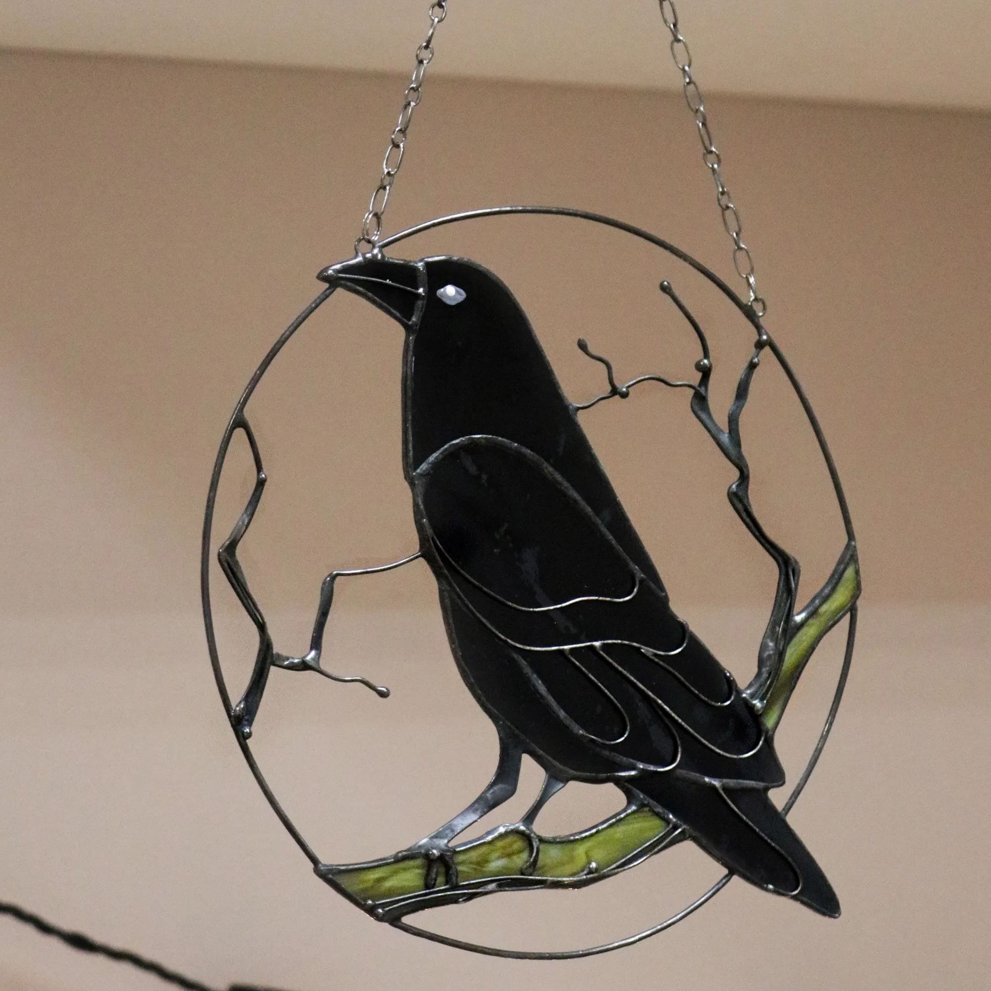 Gothic Raven Crow Suncatcher