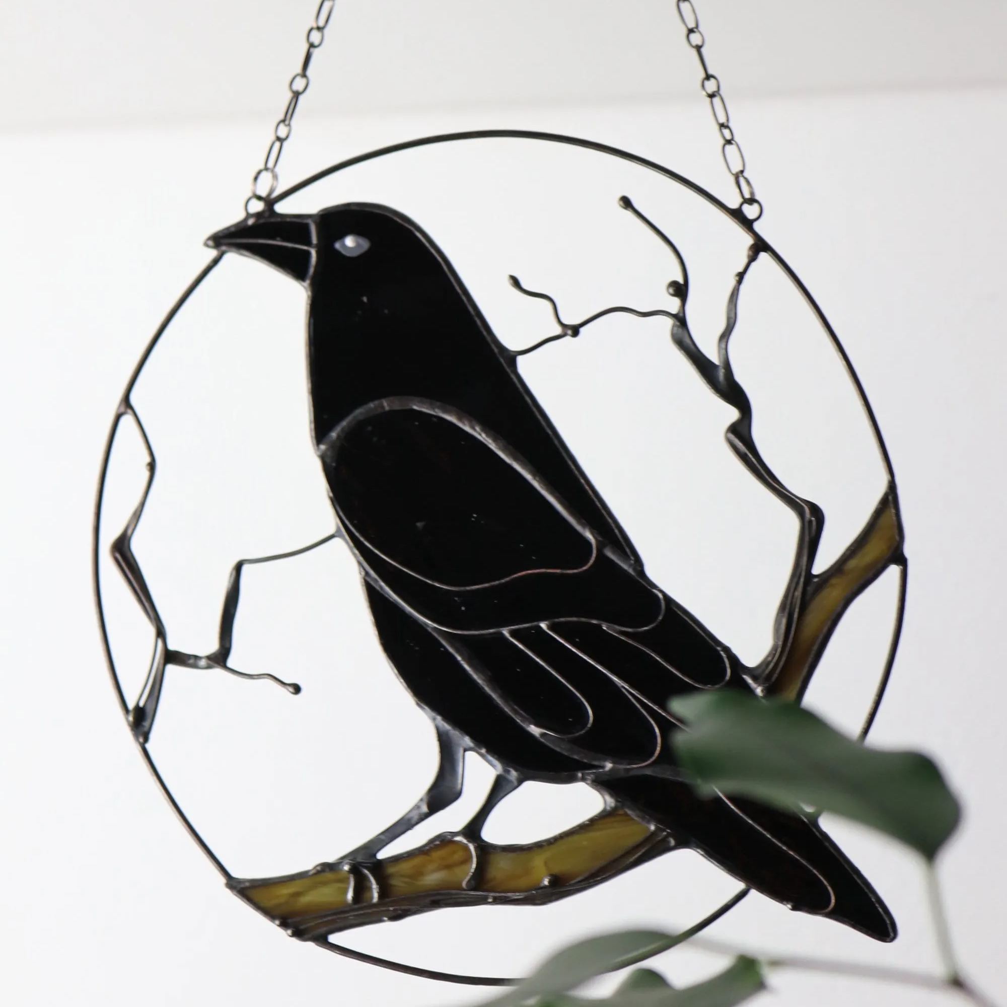 Gothic Raven Crow Suncatcher