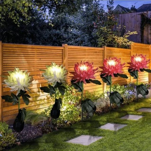 (🔥SUMMER HOT SALE NOW 50% OFF) - Chrysanthemum Solar Garden Stake