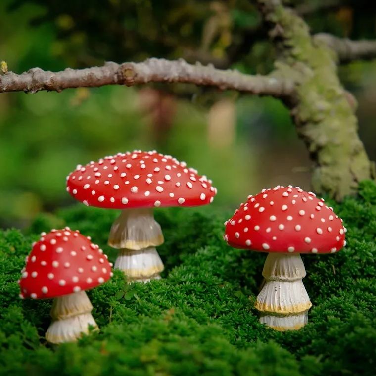 Glow in the Dark Mushroom Garden Decor