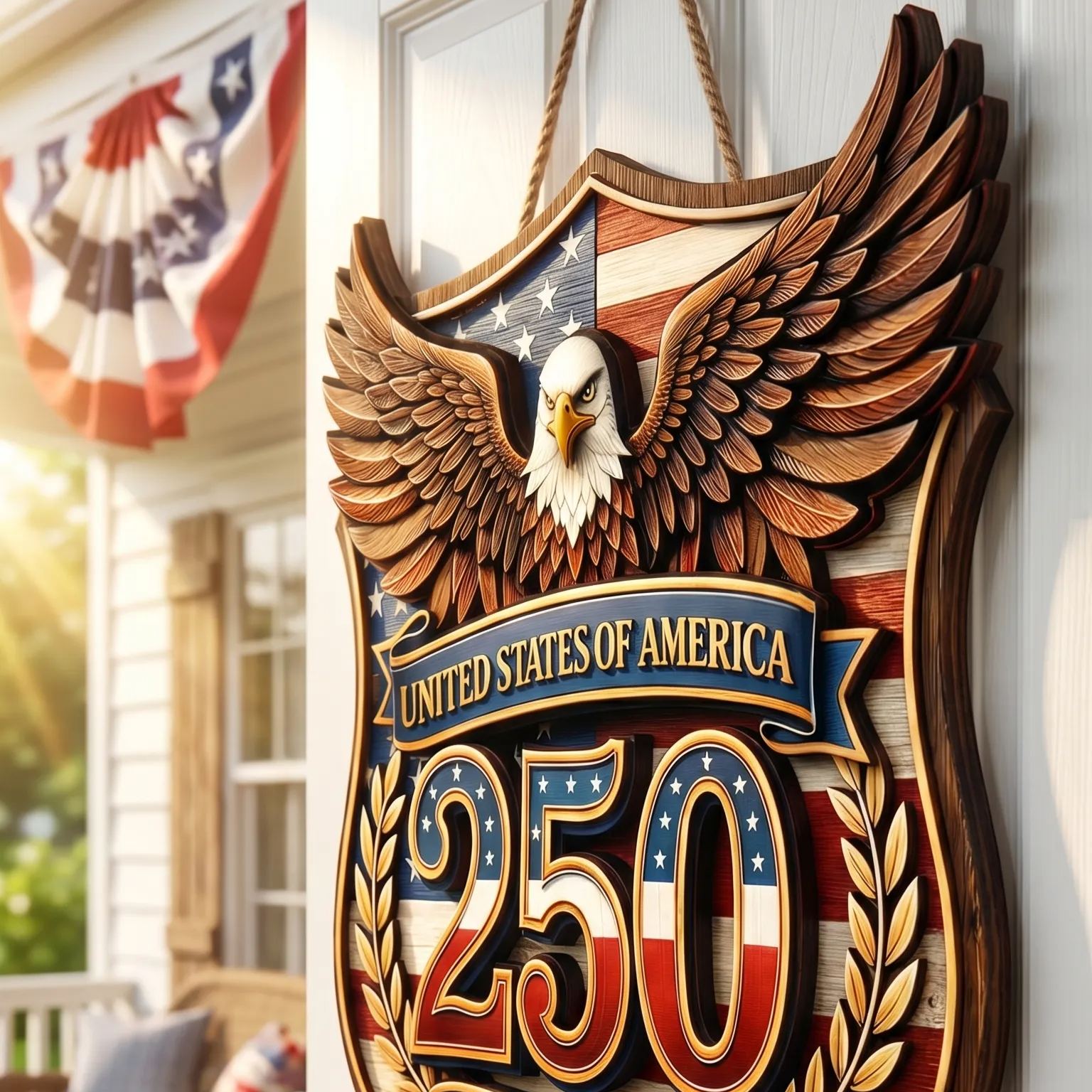 Custom Wood Sign - Personalized America 250th Anniversary Gifts