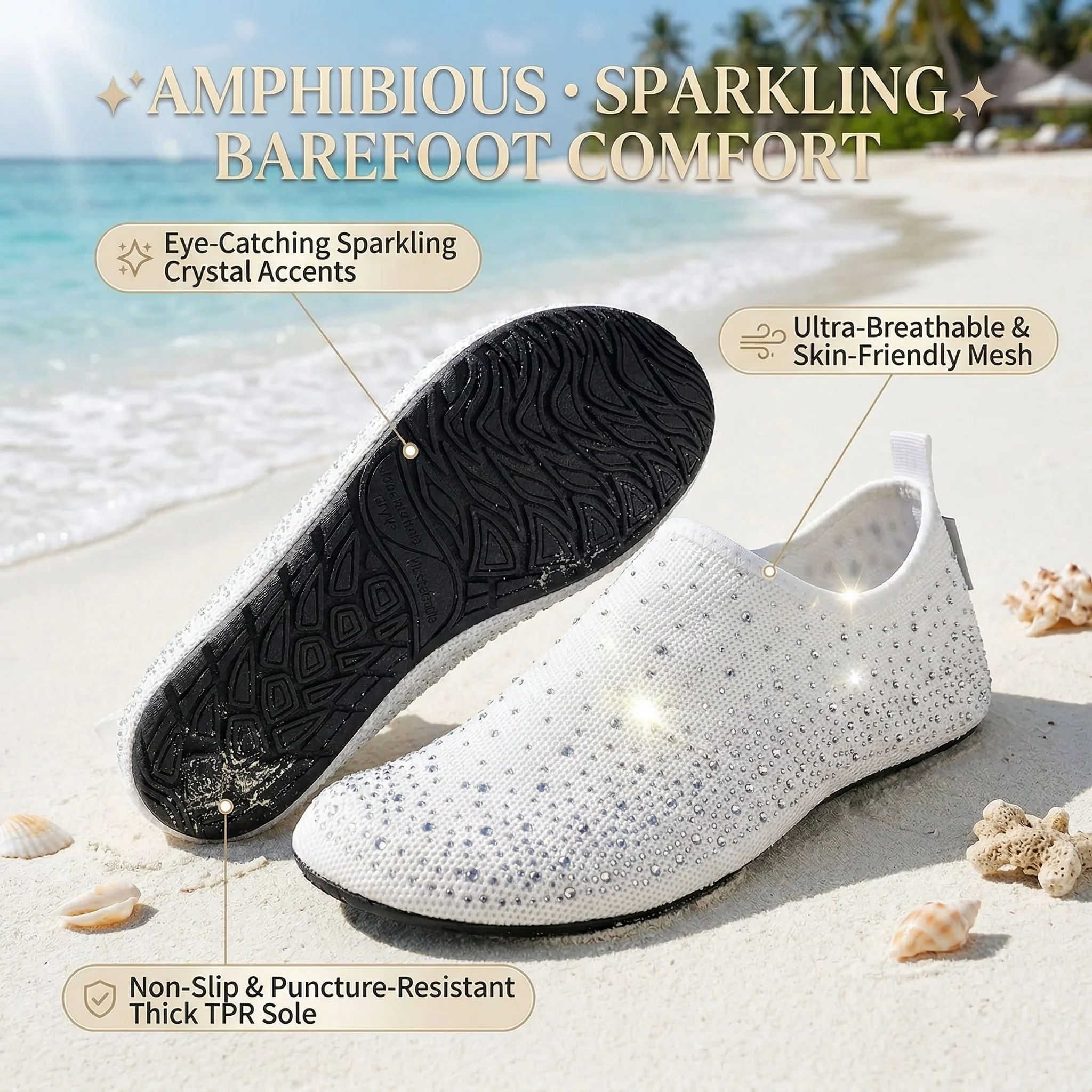 🎁 LAST DAY: 49% OFF! 🔥 Women's Barefoot Aqua Socks: All-in-One for Beach, Swim, Yoga & Home