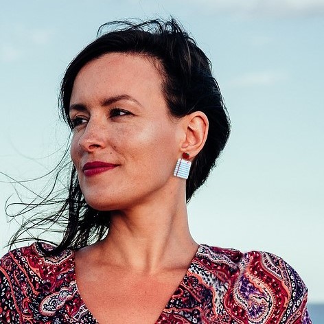 Notebook Paper and Apple Earrings