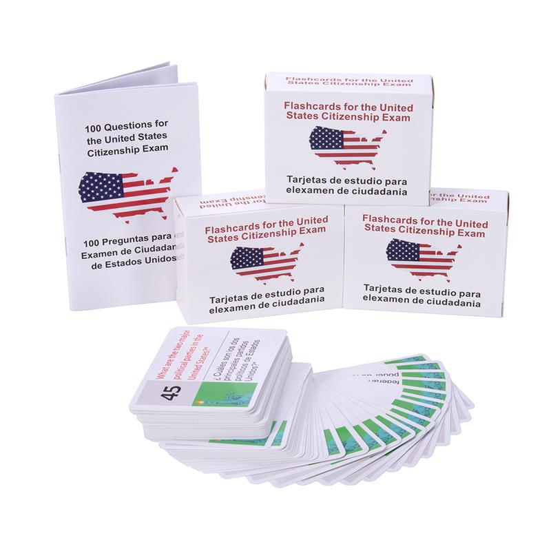 U.S. Civics Test Bilingual Flash Cards - English/Spanish