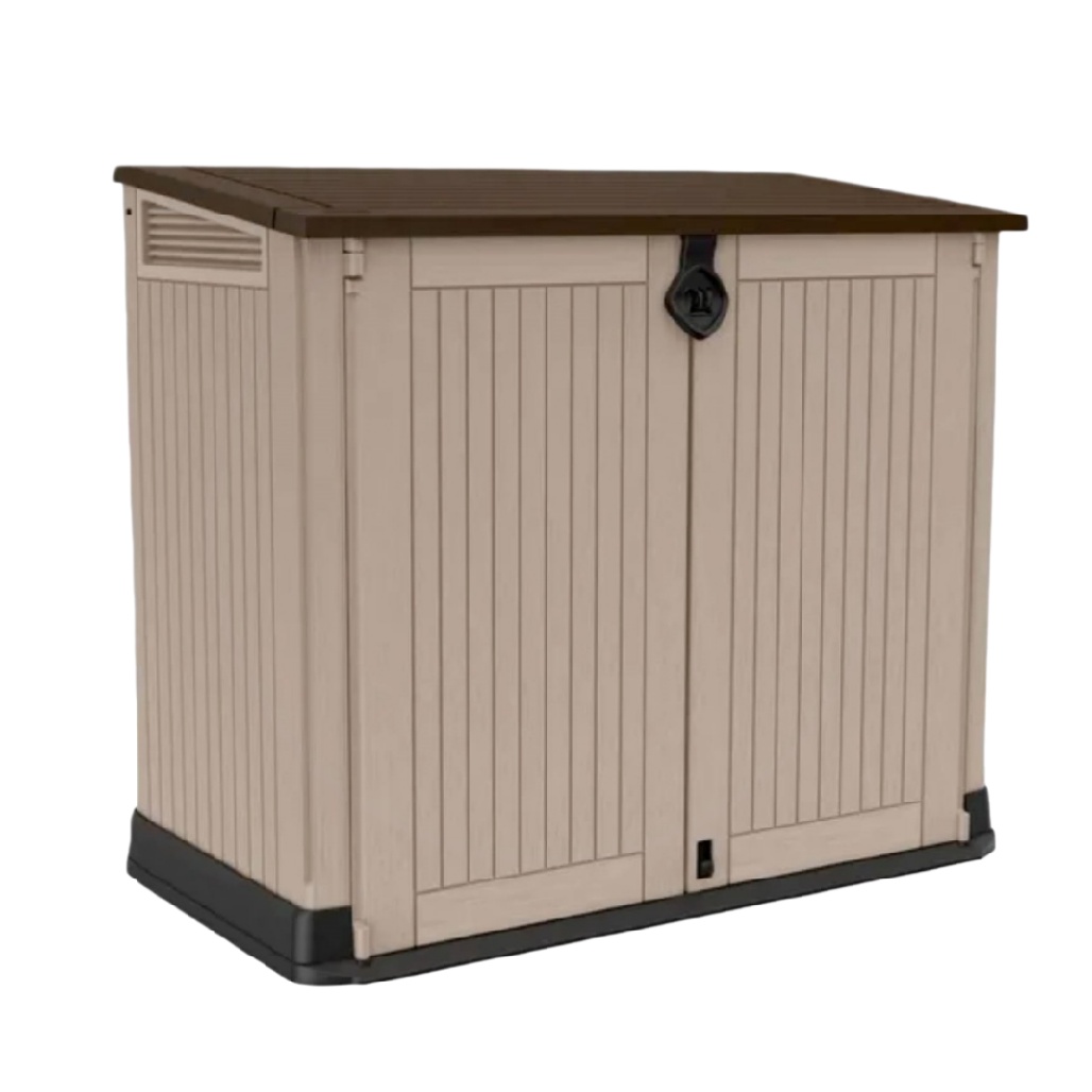 Coffre de rangement extérieur en résine - stockage d'outils et accessoires - 120 x 60 x 65-homvivo