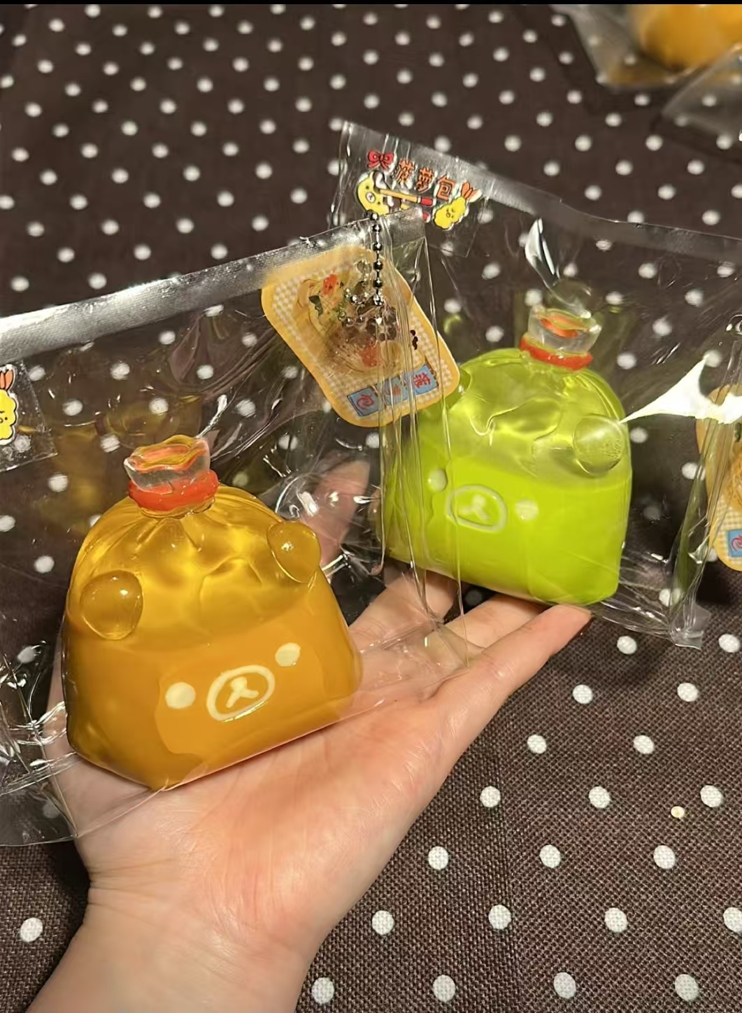 Bear Thai milk ( transparent part, water-sensitive lower part, cheese )