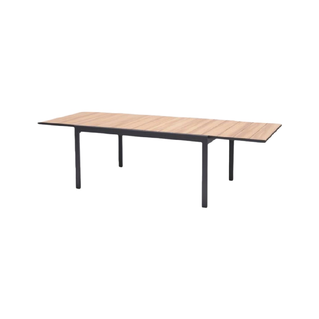 Table à manger extensible en bois et métal pour salle à manger - 200 x 100 x 75-casanerova.com