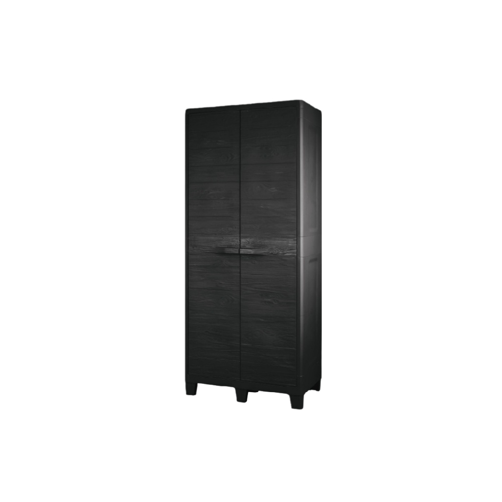 Armoire de rangement pour bureau en bois noir - 180 x 80 x 50-casavelinor