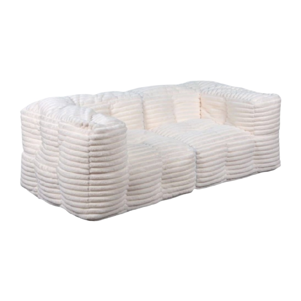 Canapé en tissu rembourré pour salon - 200 x 90 x 80-casavelinor