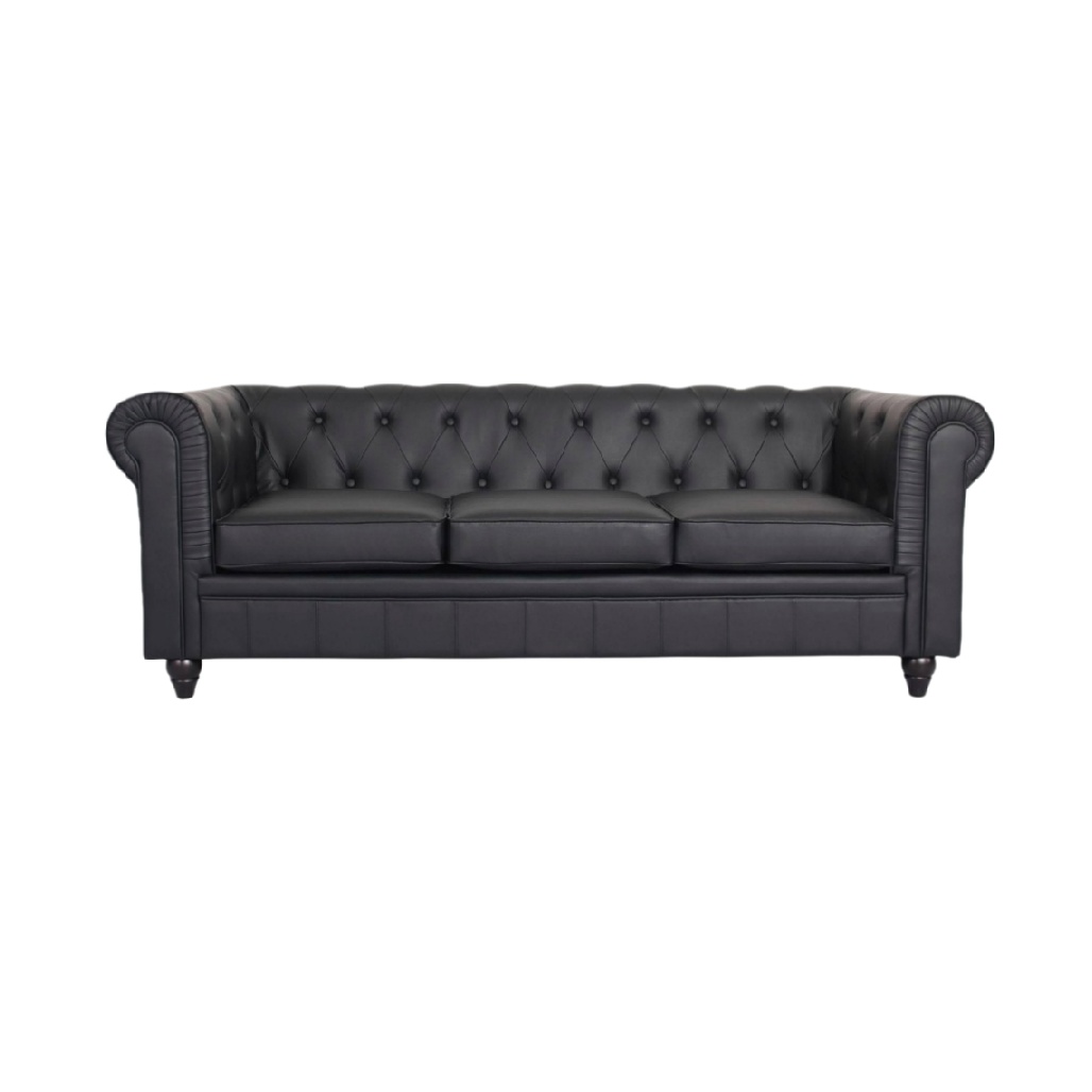 Canapé en cuir synthétique pour salon - 200 x 85 x 75-casavelinor.com