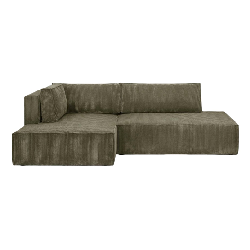 Canapé d'angle en tissu pour salon - 200 x 100 x 75-casavelinor