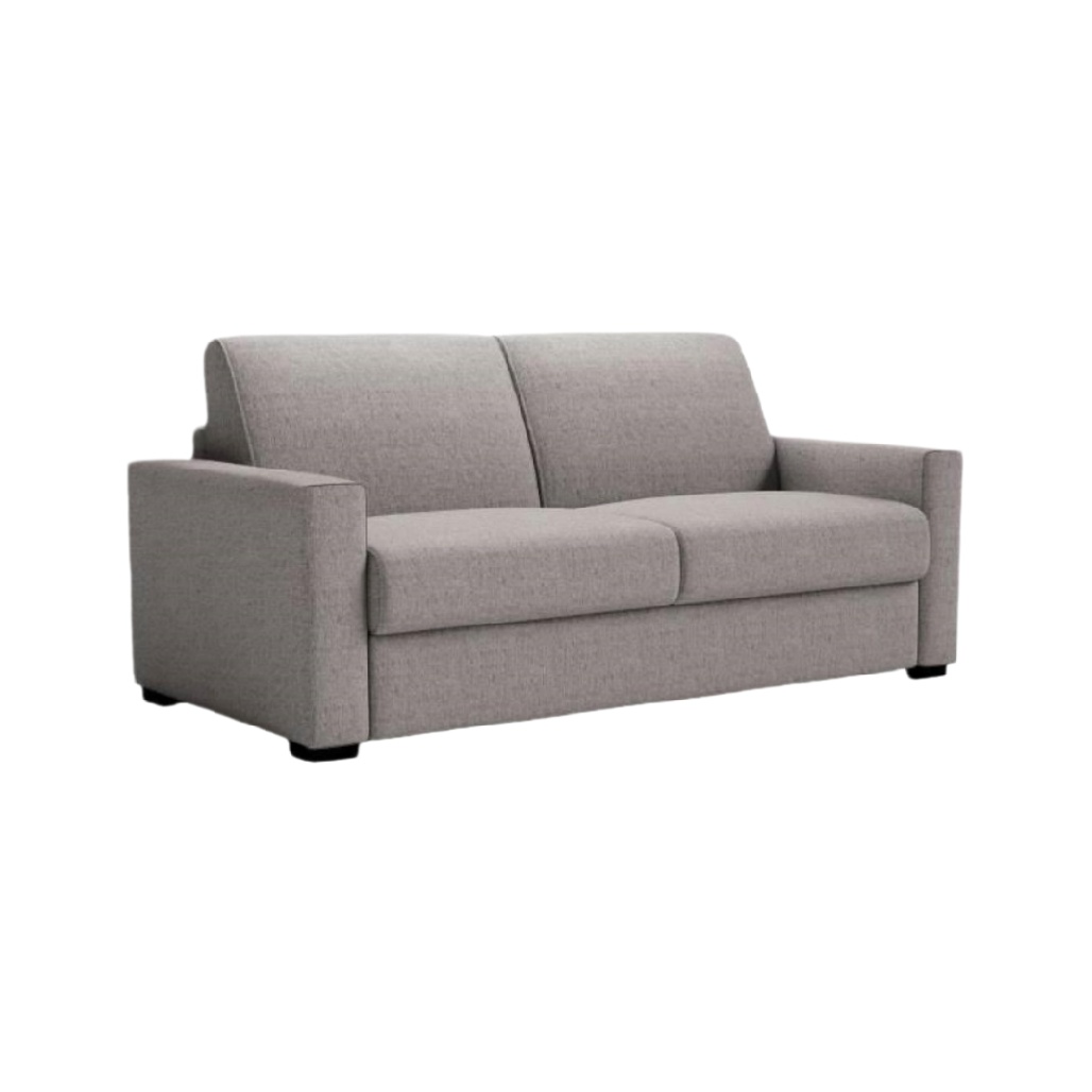 Canapé convertible en tissu gris pour salon - 190 x 95 x 85-casavelinor