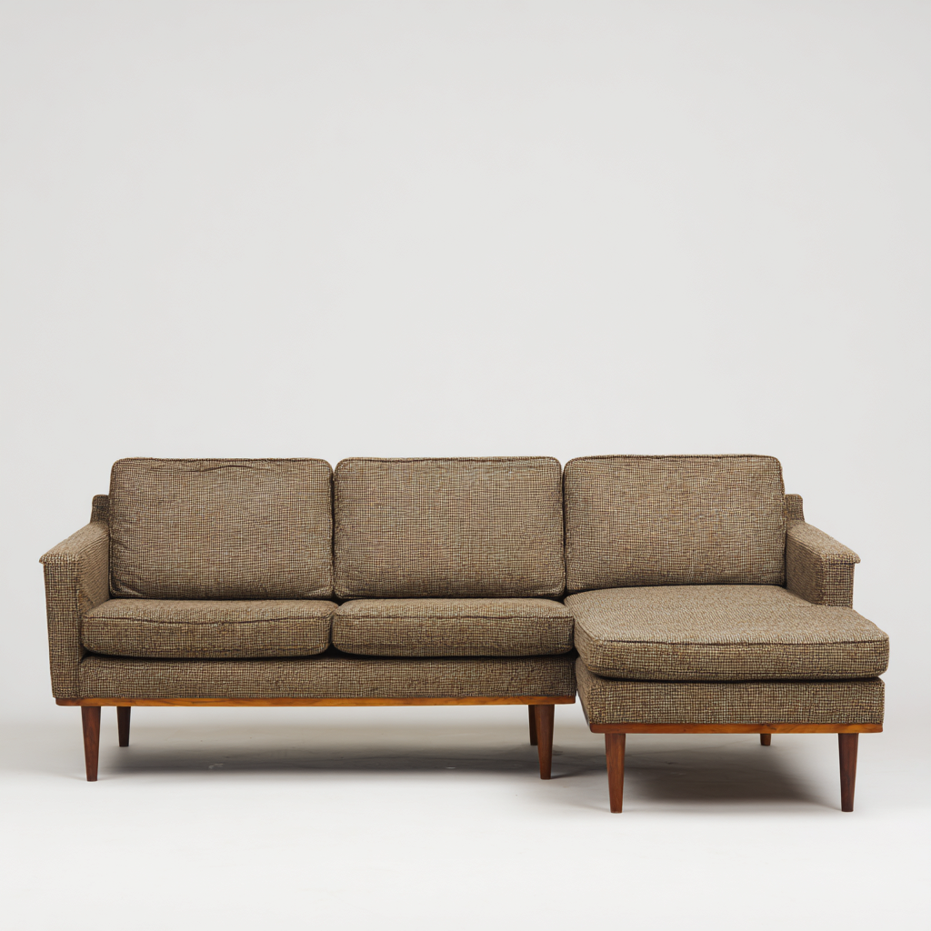 Sofá rinconero tela 262x159x84 cm marrón diseño moderno para sala de estar-Nestupyard