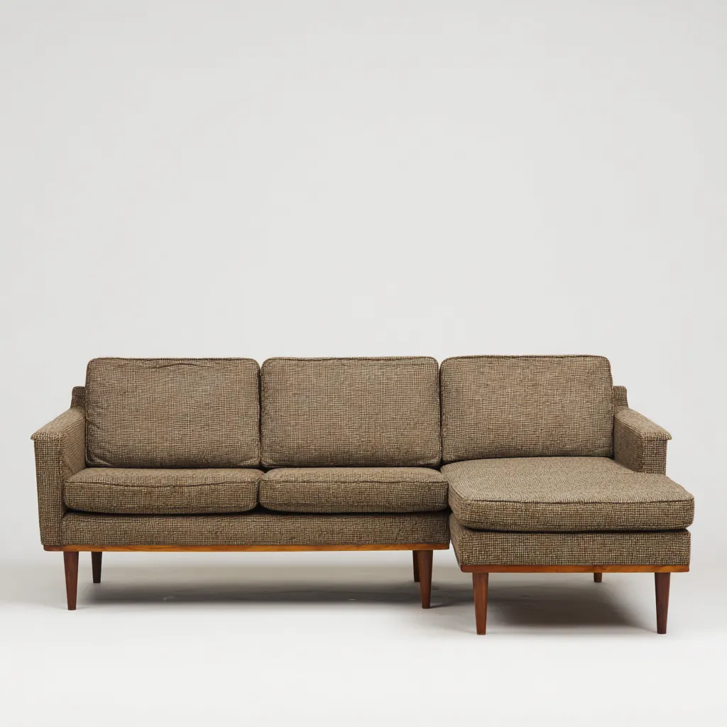 Sofá rinconero tela 262x159x84 cm marrón diseño moderno para sala de estar-Nestupyard