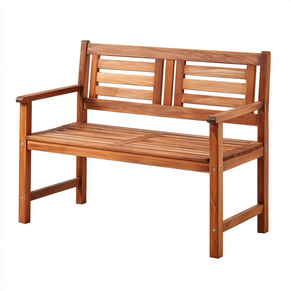 Banco de jardín madera maciza 120x55x82 cm - marrón - diseño natural adecuado para exteriores y jardín-Nestupyard