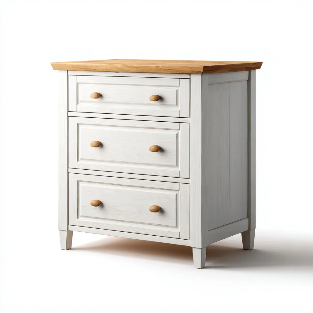 Mesita de noche madera 60x40x75 cm - blanco - diseño clásico apta para dormitorio-Nestupyard