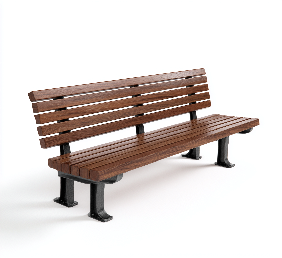 Banco de jardín madera metal 160x60x90 cm - marrón - negro - estilo clásico adecuado para exteriores y jardín-Nestupyard