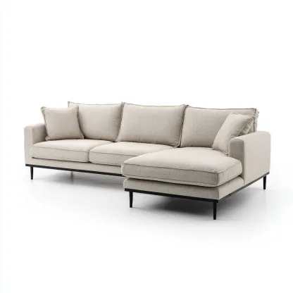 Sofá rinconero tela 272x165x85 cm beige diseño moderno para sala de estar-Nestupyard