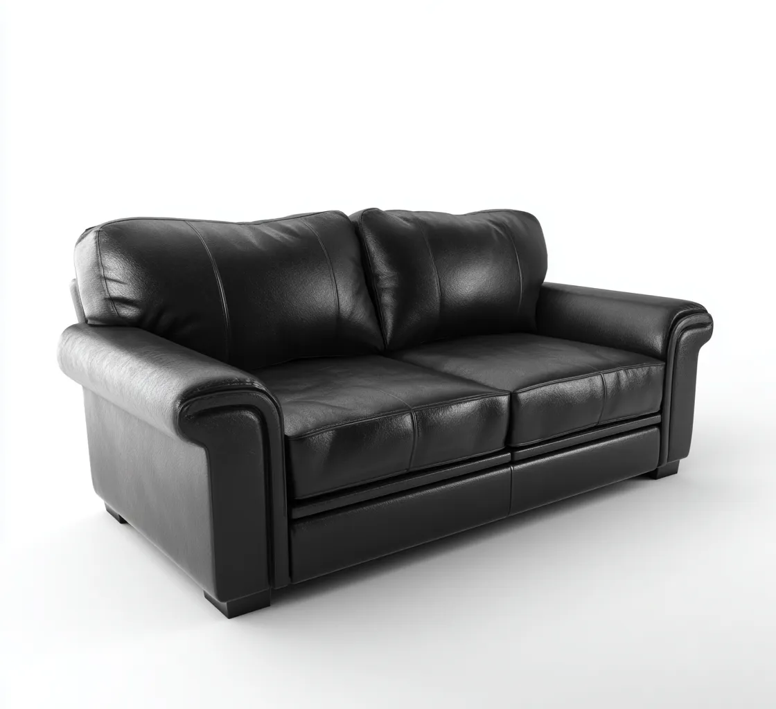 Sofá de 2 plazas piel sintética 160x90x88 cm - negro - diseño clásico para salón-Nestupyard