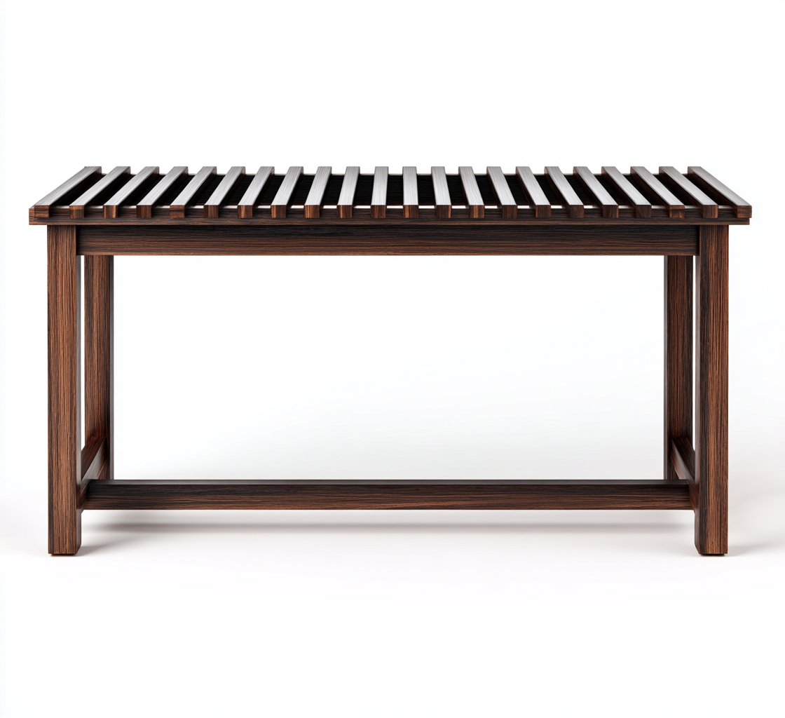 Banco de jardín madera 120x40x45 cm - marrón - estilo moderno adecuado para exteriores y jardín-Nestupyard