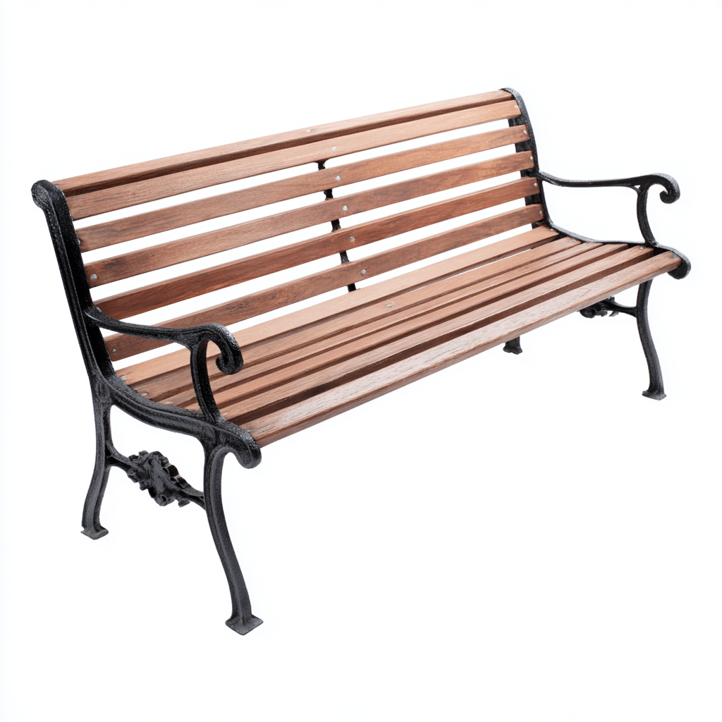 Banco de jardín madera metal 152x62x90 cm - marrón - negro - estilo clásico adecuado para exteriores y jardín-Nestupyard