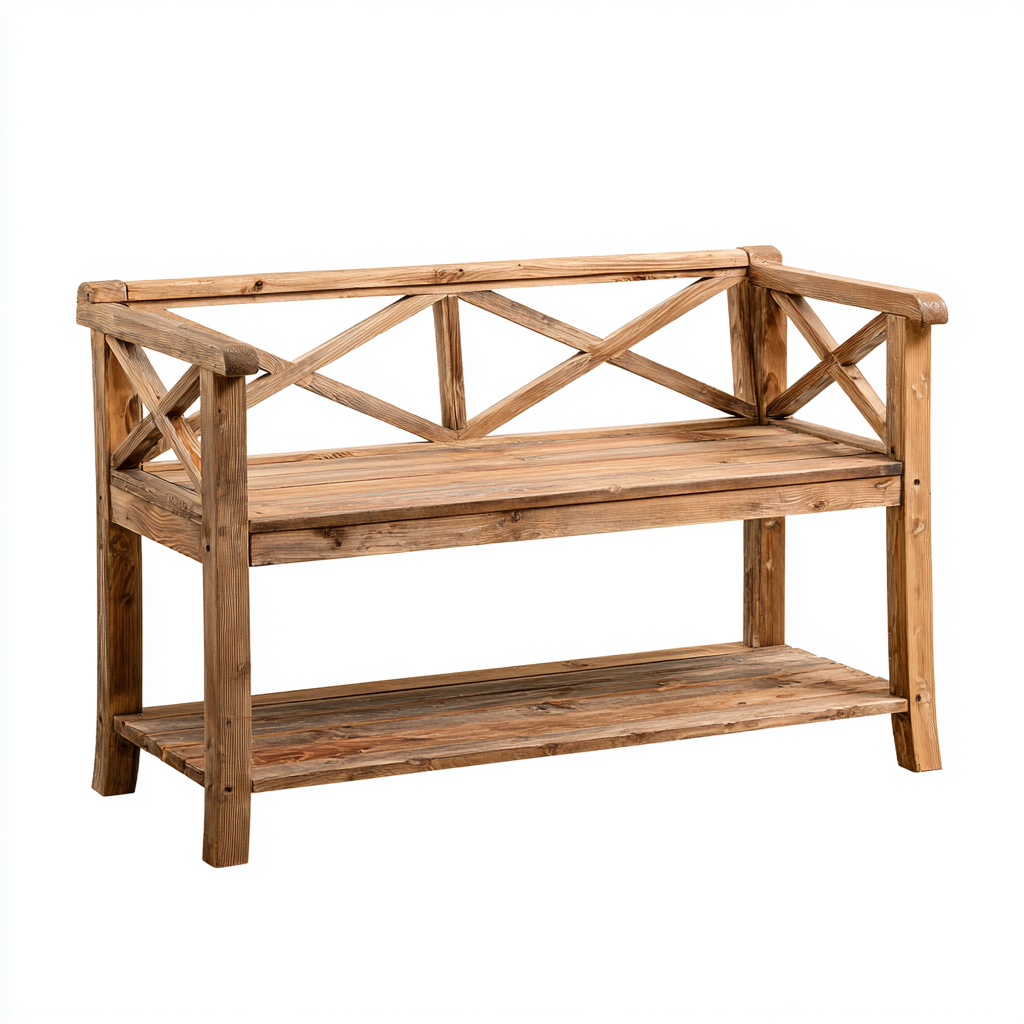 Banco de jardín madera 110x40x90 cm - marrón - estilo rústico adecuado para exteriores y jardín-Nestupyard