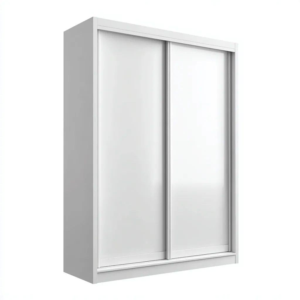 Armario de madera 176x59x208 cm - blanco - estilo moderno para dormitorio-Nestupyard