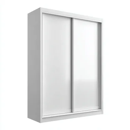 Armario de madera 176x59x208 cm - blanco - estilo moderno para dormitorio-Nestupyard