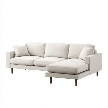 Sofá rinconero tapizado cuero sintético 278x170x85 cm - blanco - diseño moderno para salón-Nestupyard