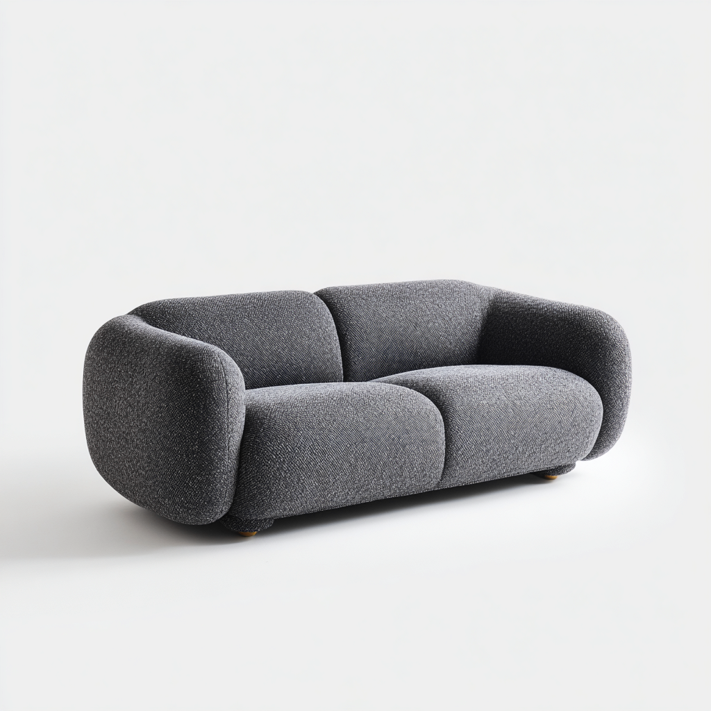 Sofá de 2 plazas tela 170x95x88 cm - gris oscuro - diseño moderno para salón-Nestupyard