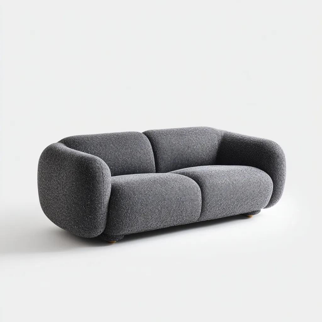 Sofá de 2 plazas tela 170x95x88 cm - gris oscuro - diseño moderno para salón-Nestupyard