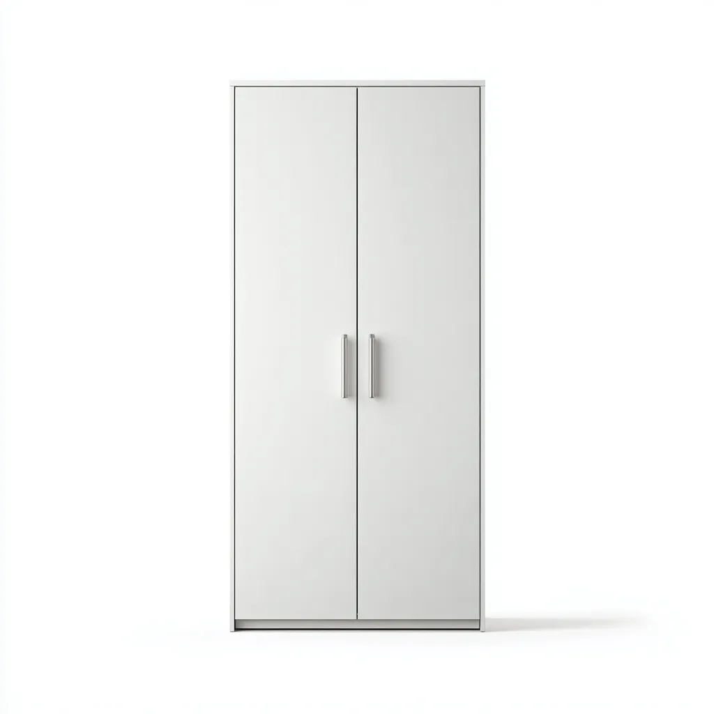 Armario maderado 105x55x190 cm blanco para dormitorio diseño moderno-Nestupyard
