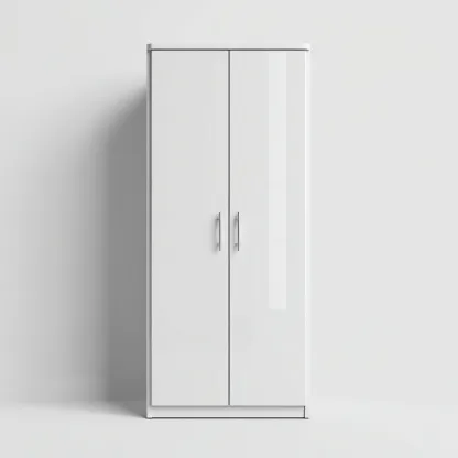 Armario maderado 110x70x180 cm blanco con puertas abatibles para dormitorio diseño moderno-Nestupyard