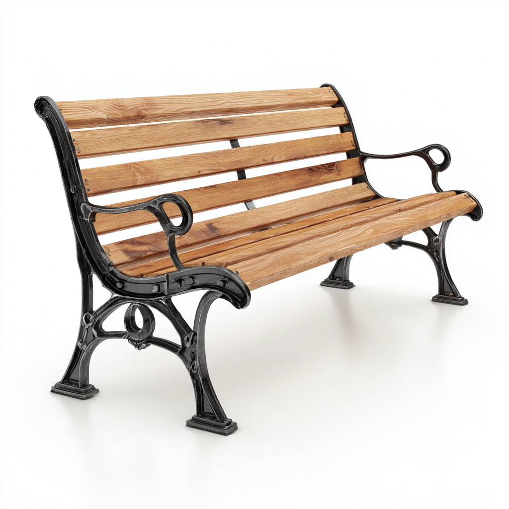 Banco de jardín madera metal 152x62x90 cm - marrón - negro - estilo clásico adecuado para exteriores y jardín-Nestupyard