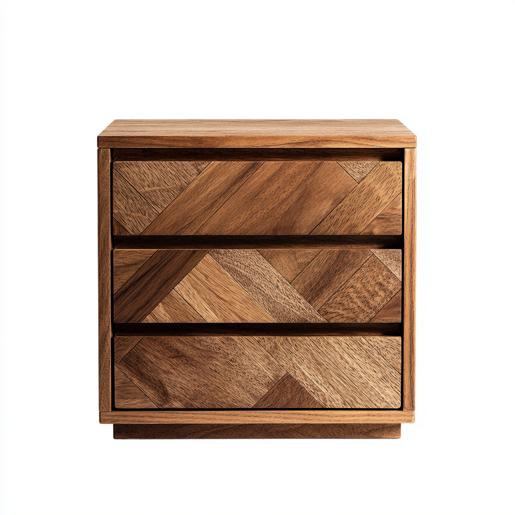 Mesita de noche de madera 50x40x60 cm - marrón - estilo moderno para dormitorio-Nestupyard