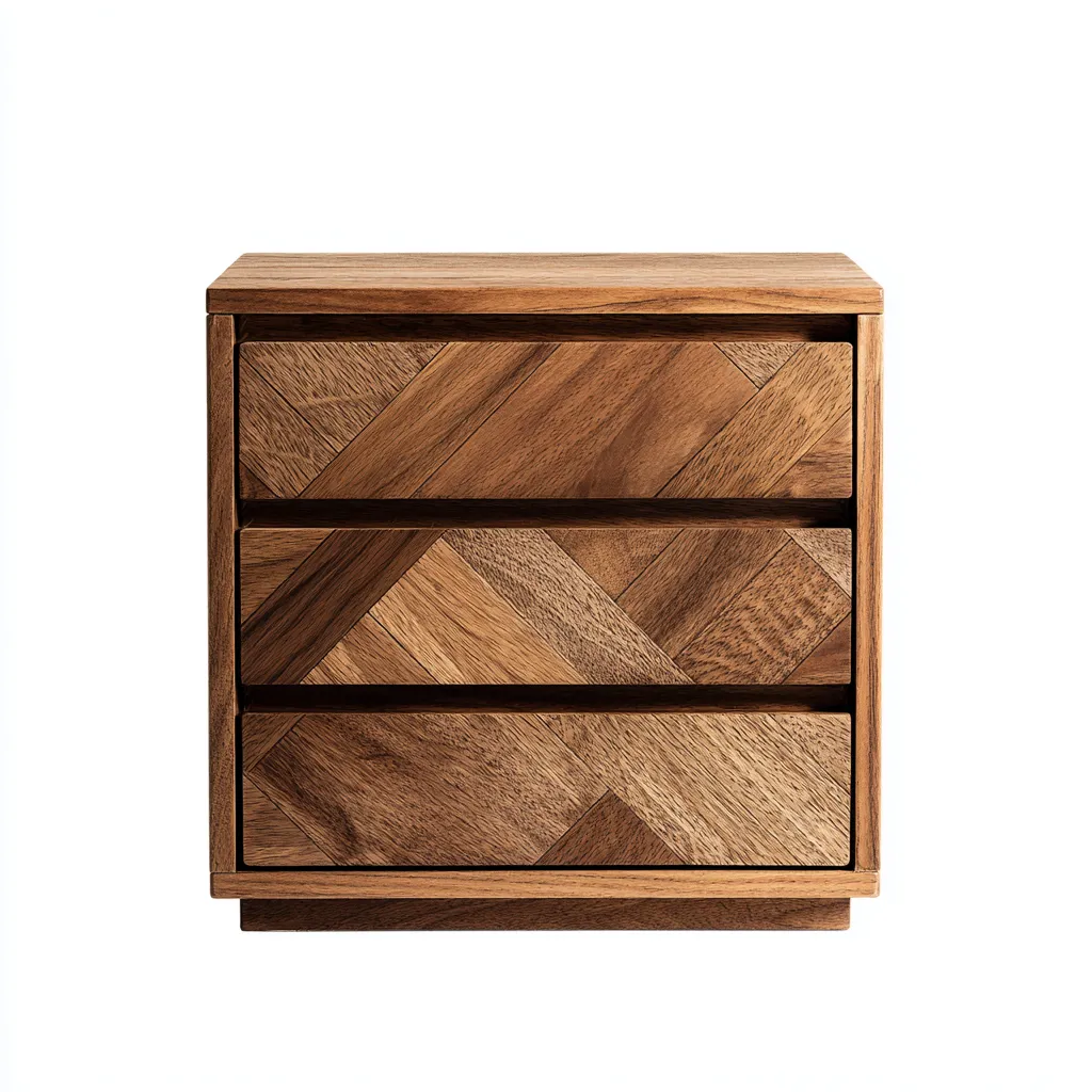 Mesita de noche de madera 50x40x60 cm - marrón - estilo moderno para dormitorio-Nestupyard