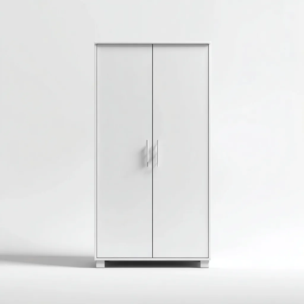 Armario blanco minimalista 98x57x189 cm - Blanco - Para dormitorio - Diseño moderno-Nestupyard